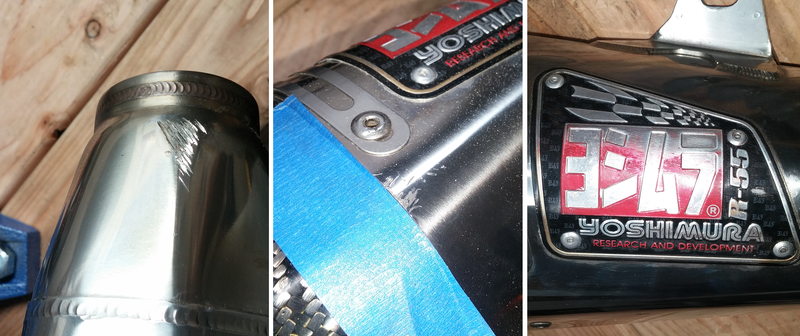 A couple of scratches and a weathered badge.